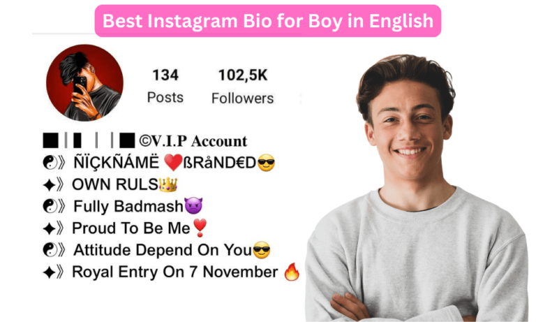 Best Instagram Bio for Boy in English