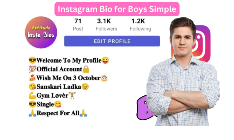 Instagram Bio for Boys Simple